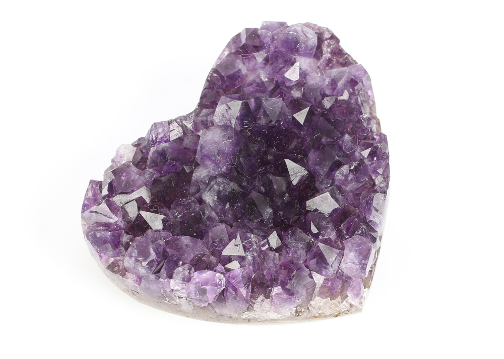 Tumbled Stone and Amethyst Hearts