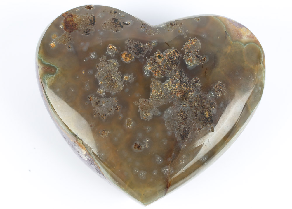 Tumbled Stone and Amethyst Hearts