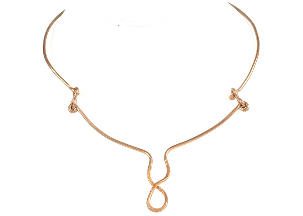 Copper, Stone, Agate, and Art Glass Necklace and Pendants