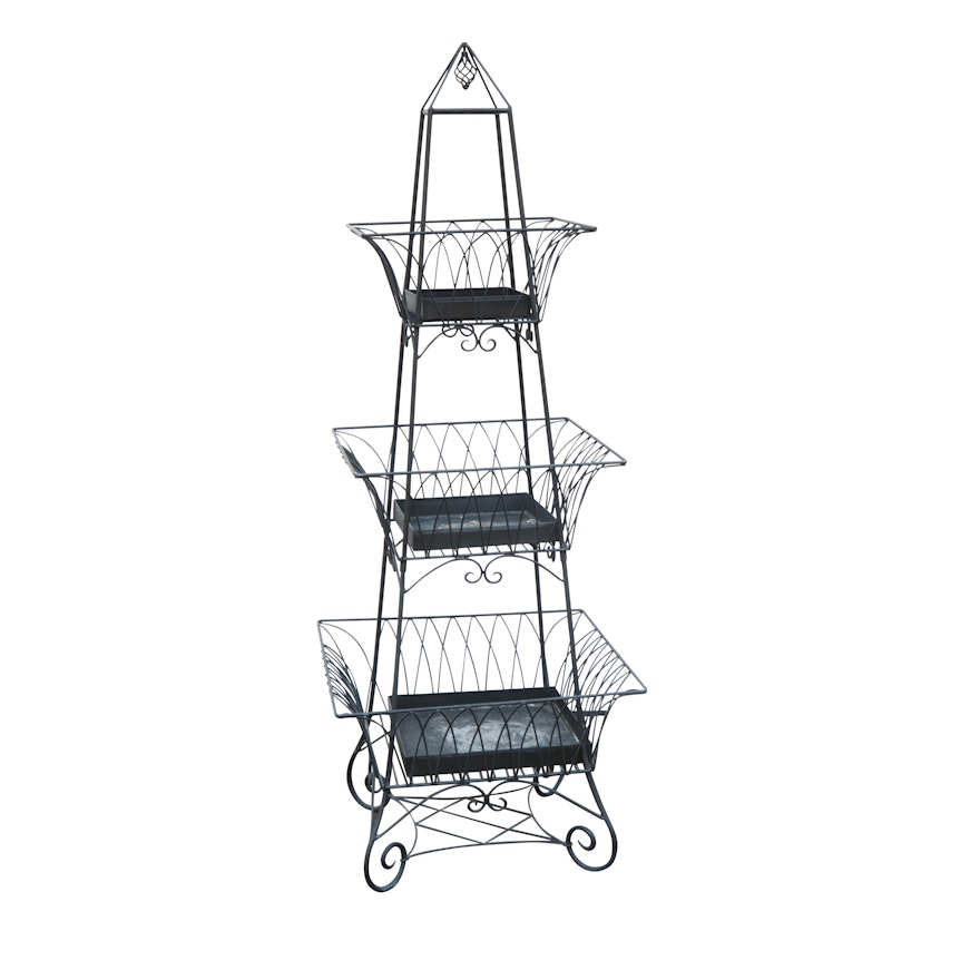 Three Tiered Metal Plant Stand