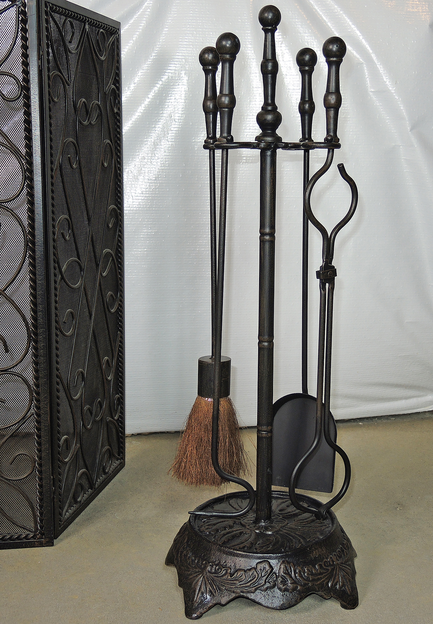 Southern Living Fireplace Tools and Screen Bronze Finish