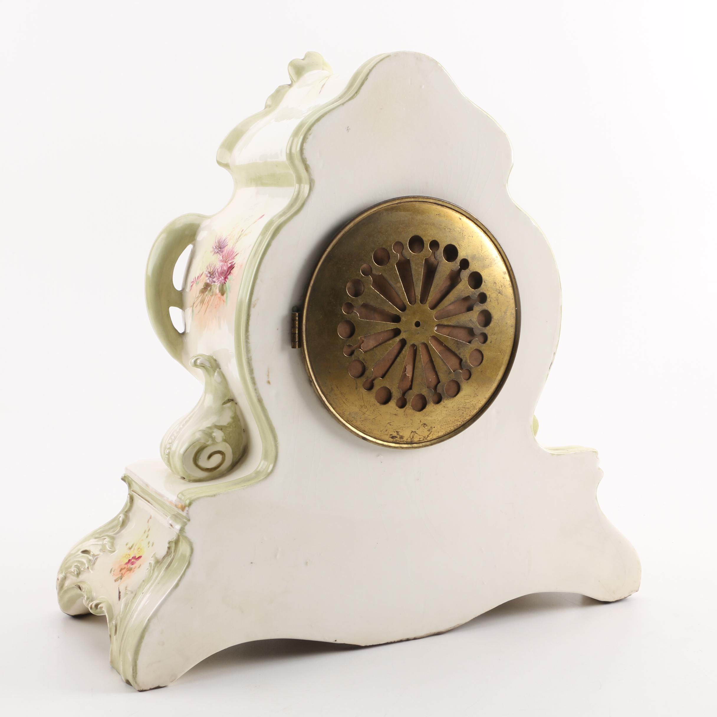 Antique Porcelain William L. Gilbert Mantel Clock