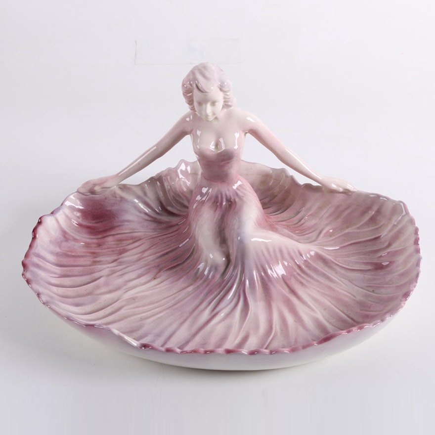 Vintage Pink Console Bowl of a Woman