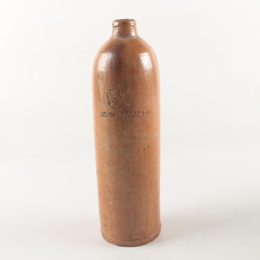 Vintage German Stoneware Mineral Water Bottle