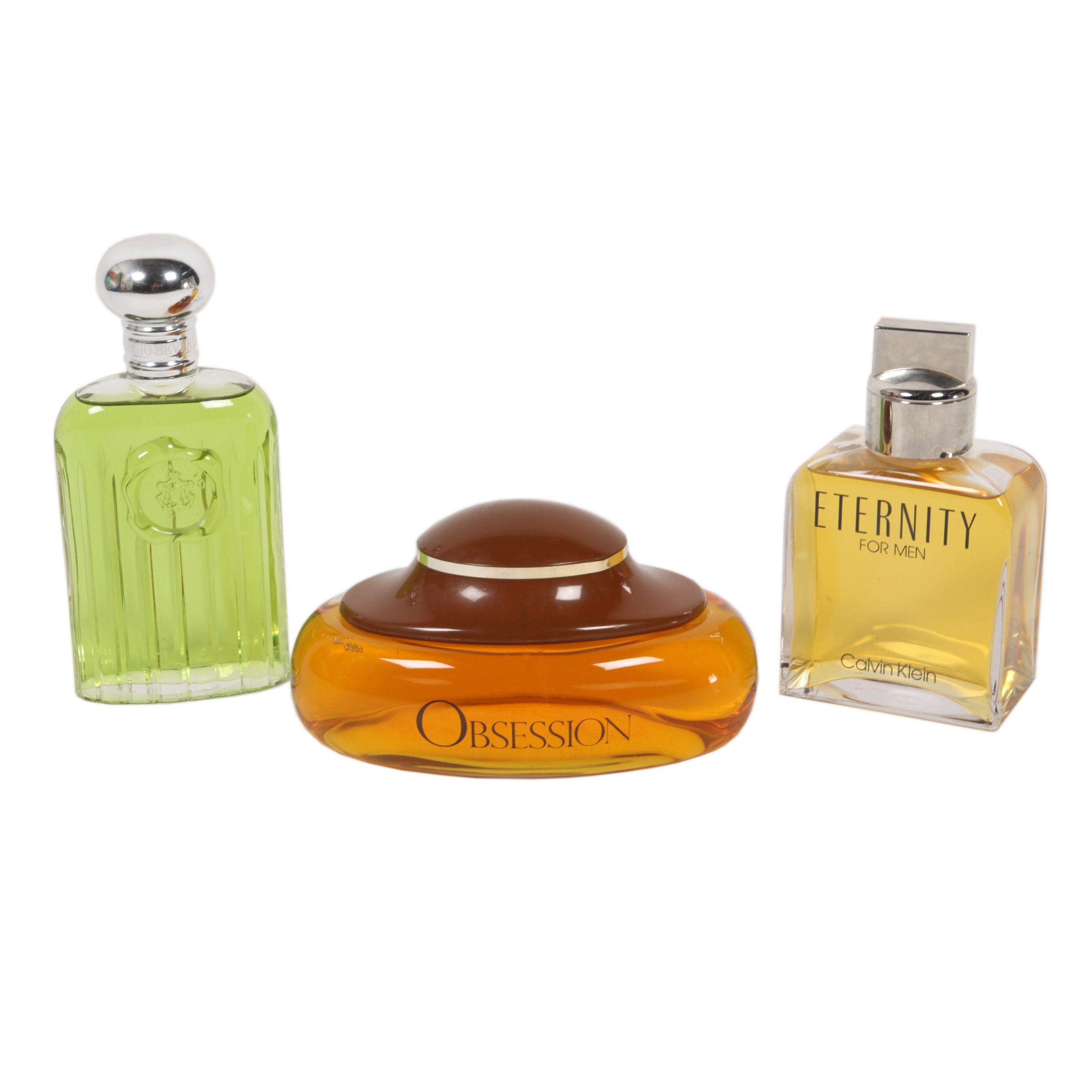 Large Men's Cologne Advertisement Bottles Featuring Calvin Klein