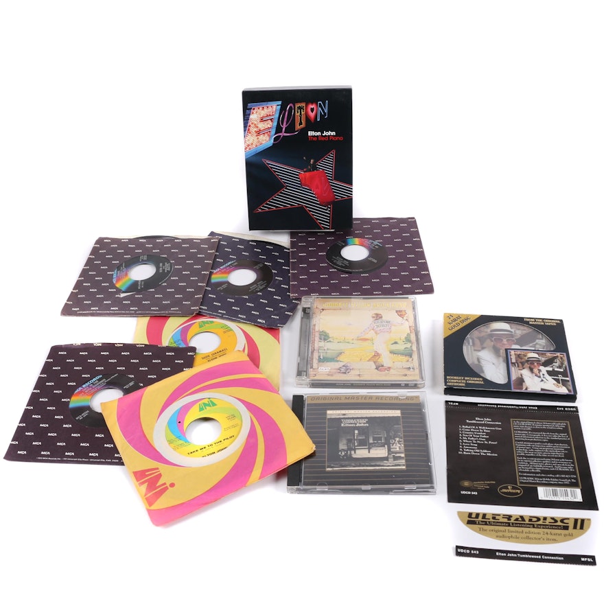 Elton John "The Red Piano" Box Set, 7" Records, Audiophile Discs