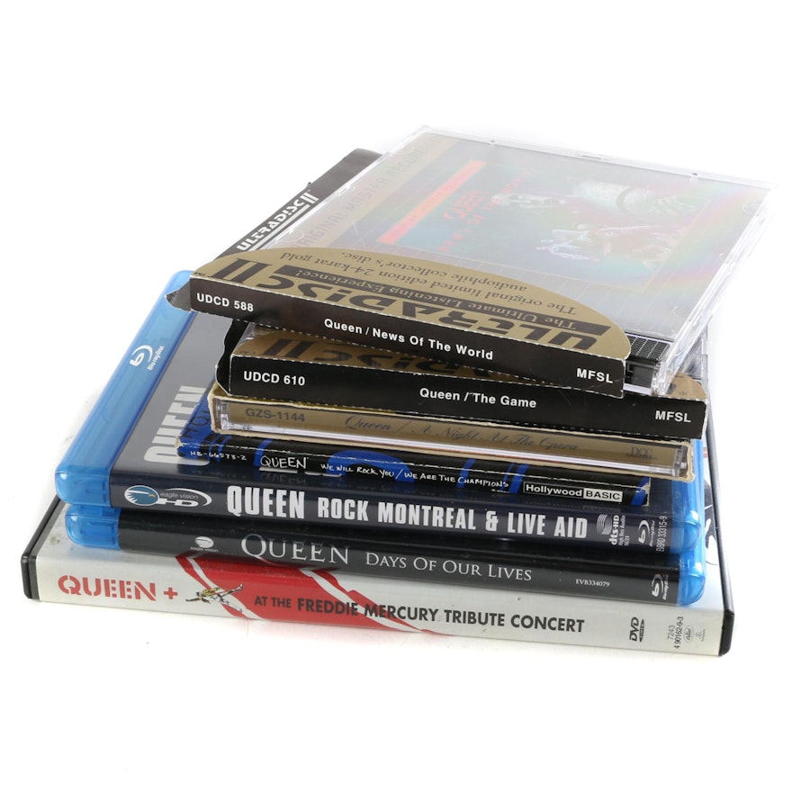 Queen 24kt Gold Plated Audiophile Discs, DVD, Blu-rays and Other CDs
