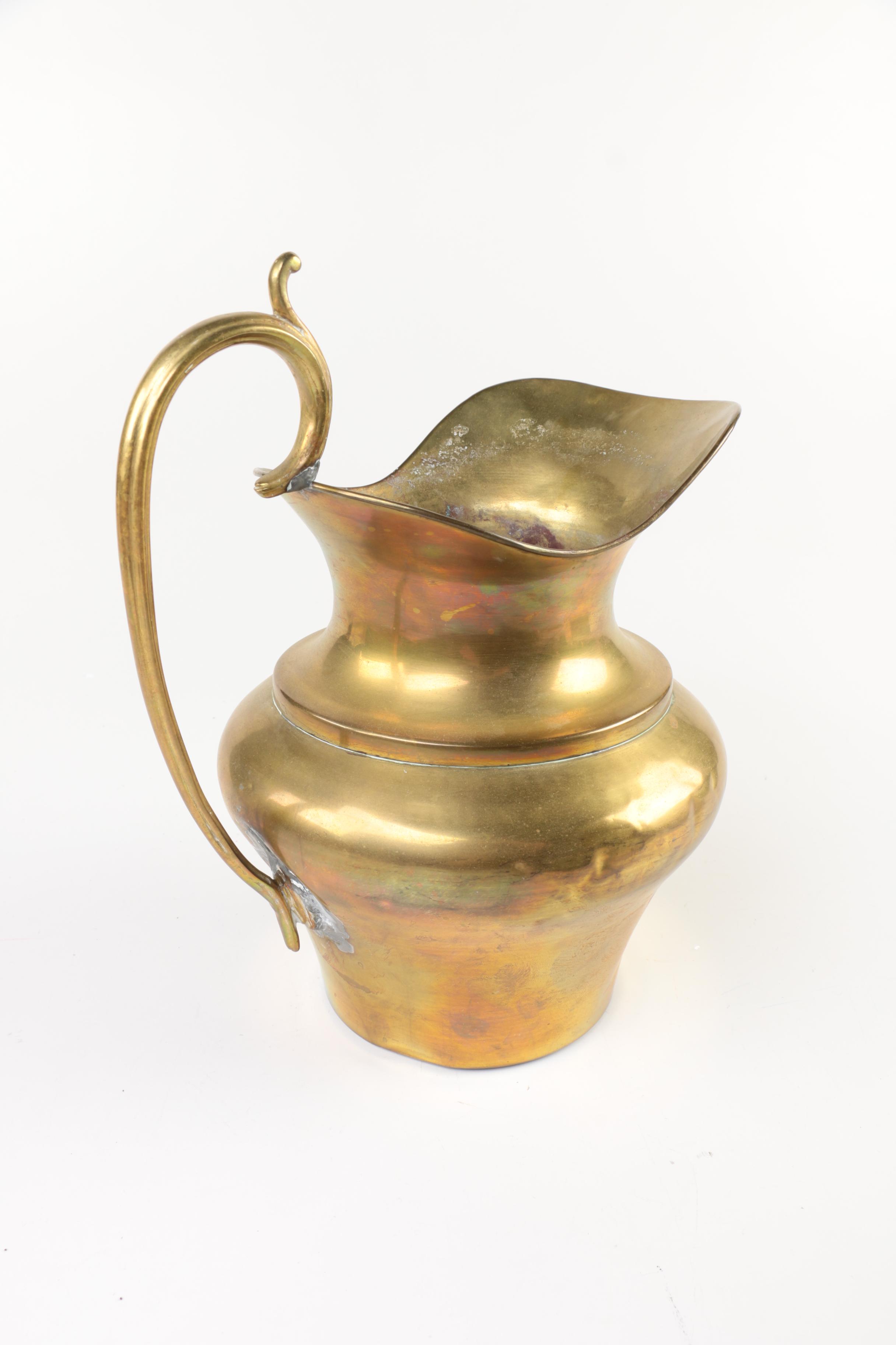 Vintage Brass Pitcher