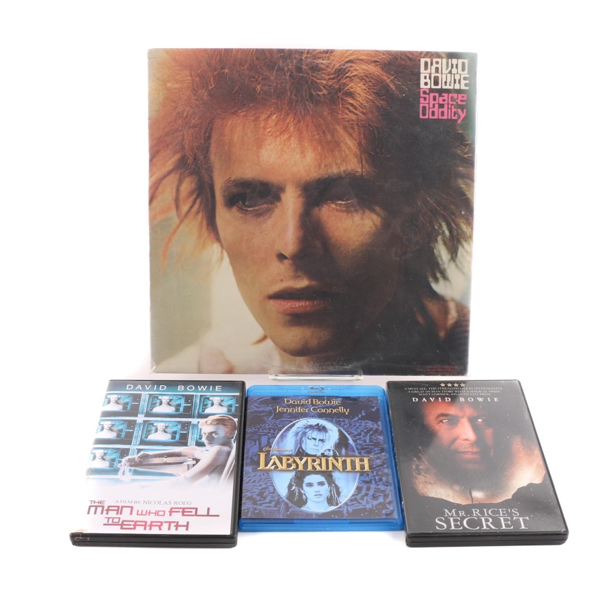 David Bowie "Space Oddity" Record with Poster and Starred Films on DVD/Blu-Ray