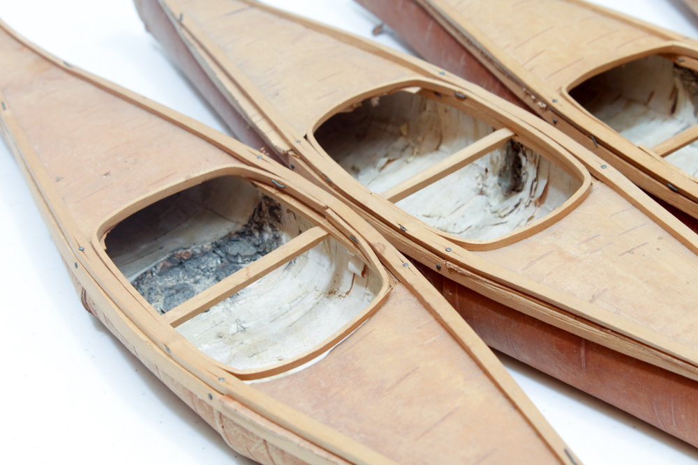 Folk Art Style Birchbark Canoes