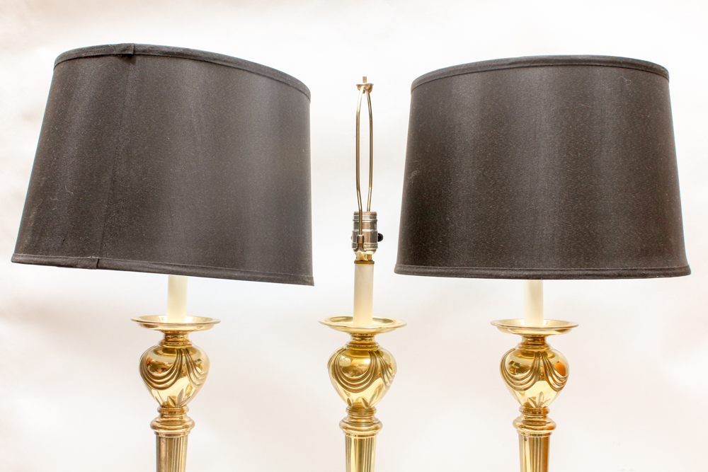 Set of Brass Stiffel Table Lamps