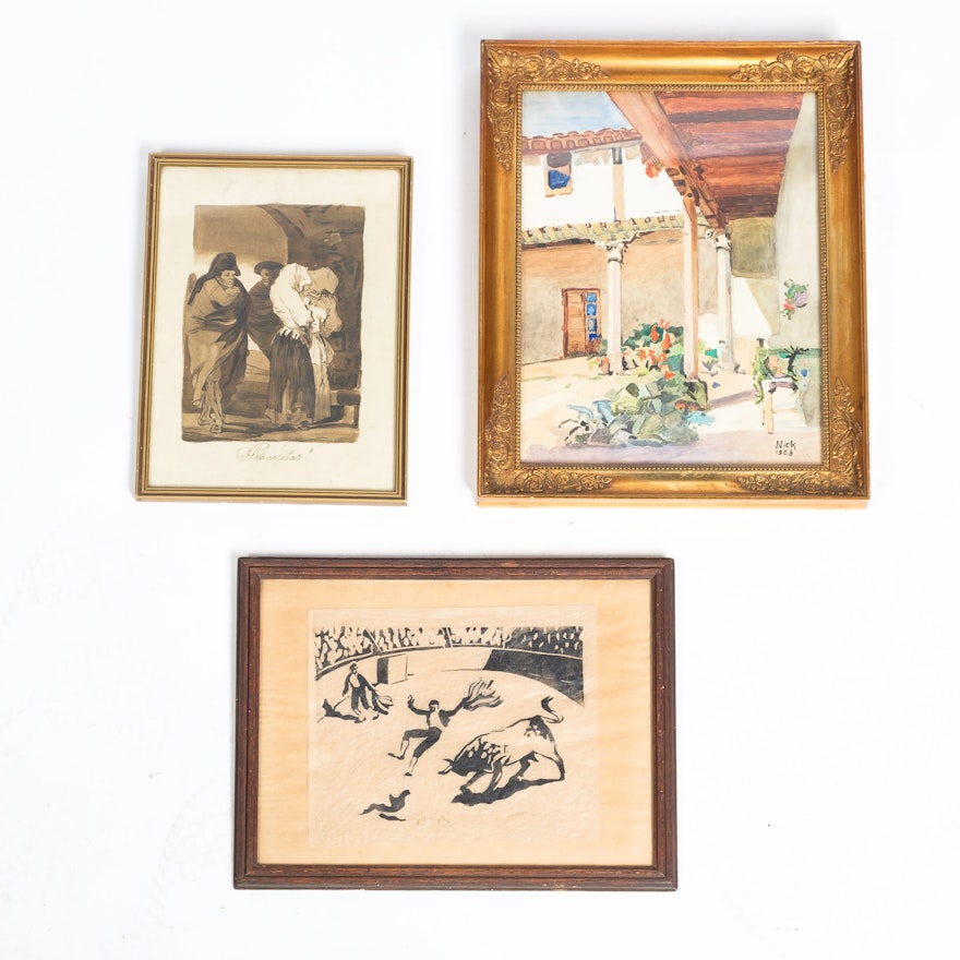 Prints and Watercolor Featuring Goya