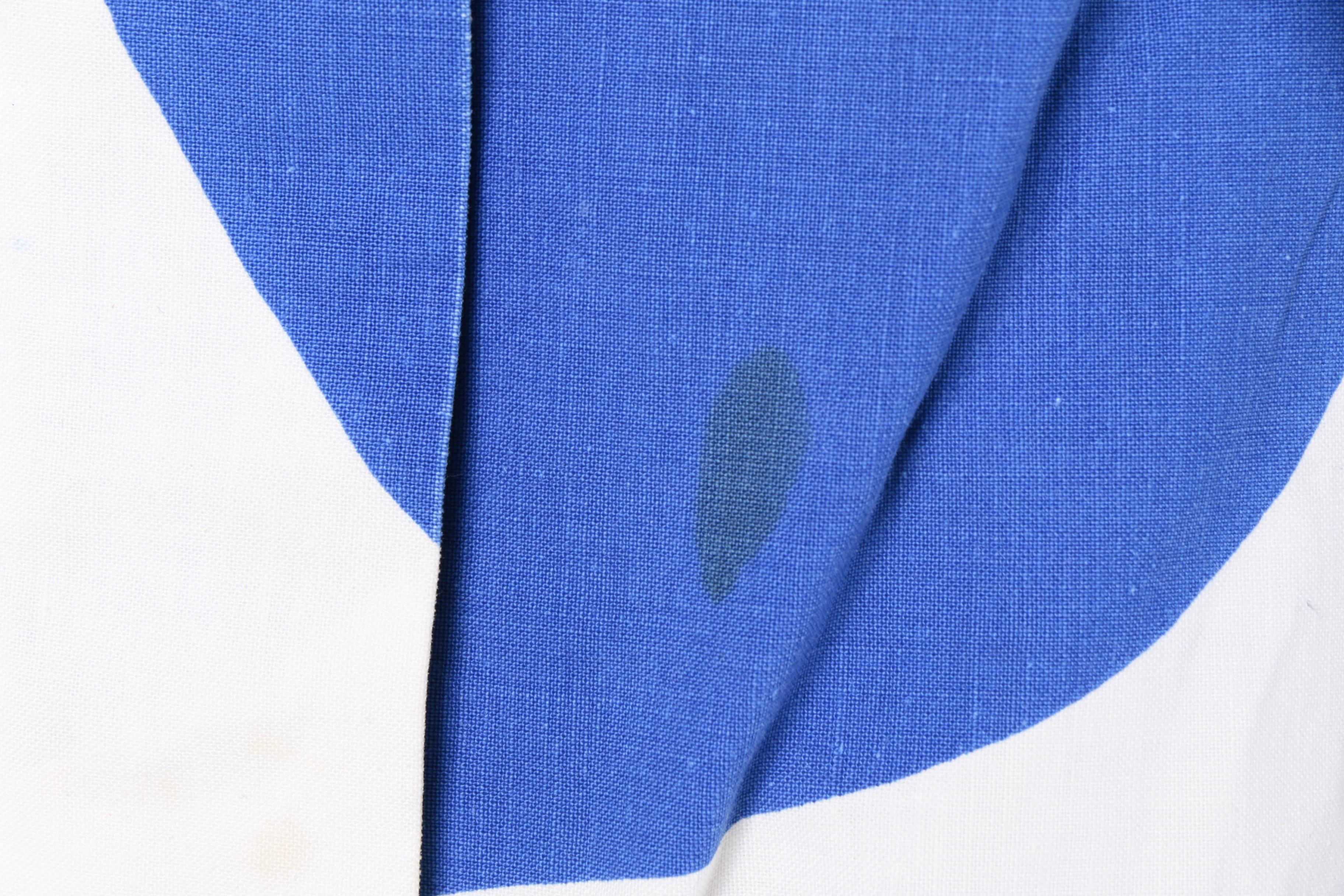 Vintage Marimekko Finland Blue and White Swirl Sleeveless Mod Dress