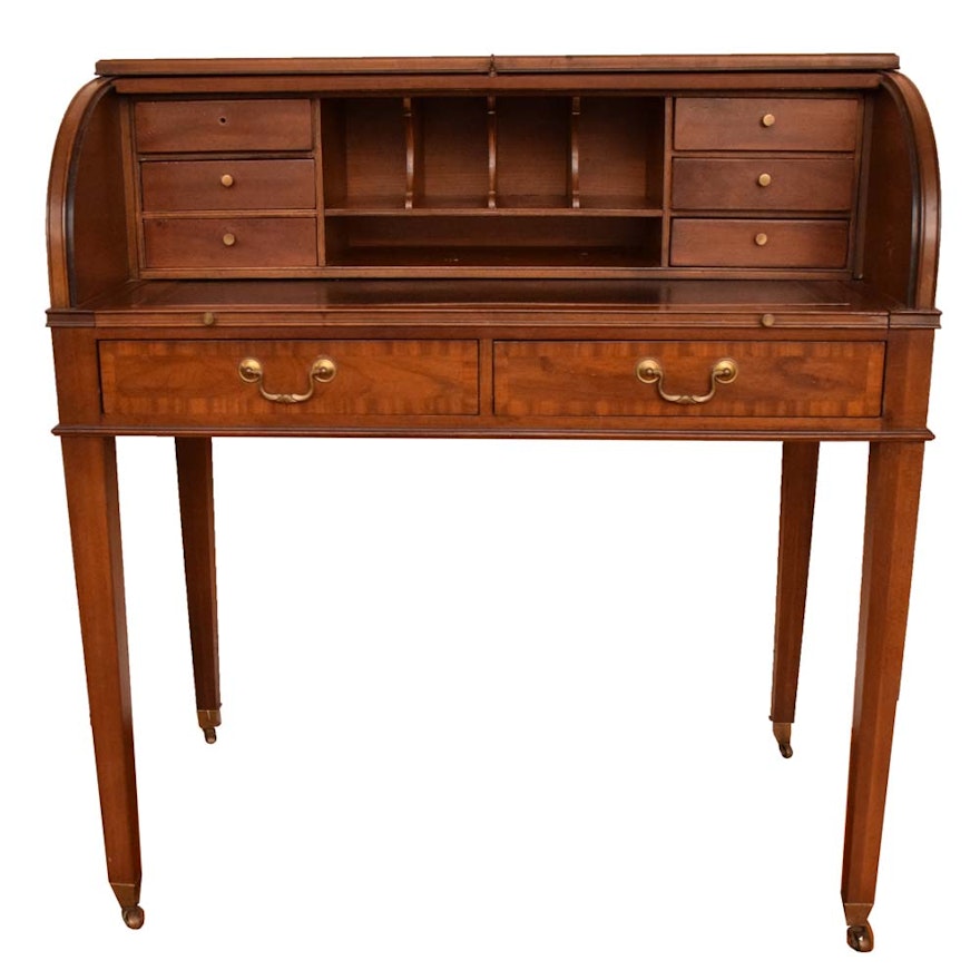 "Wallace Nutting" Cherry Tambour Desk by Drexel