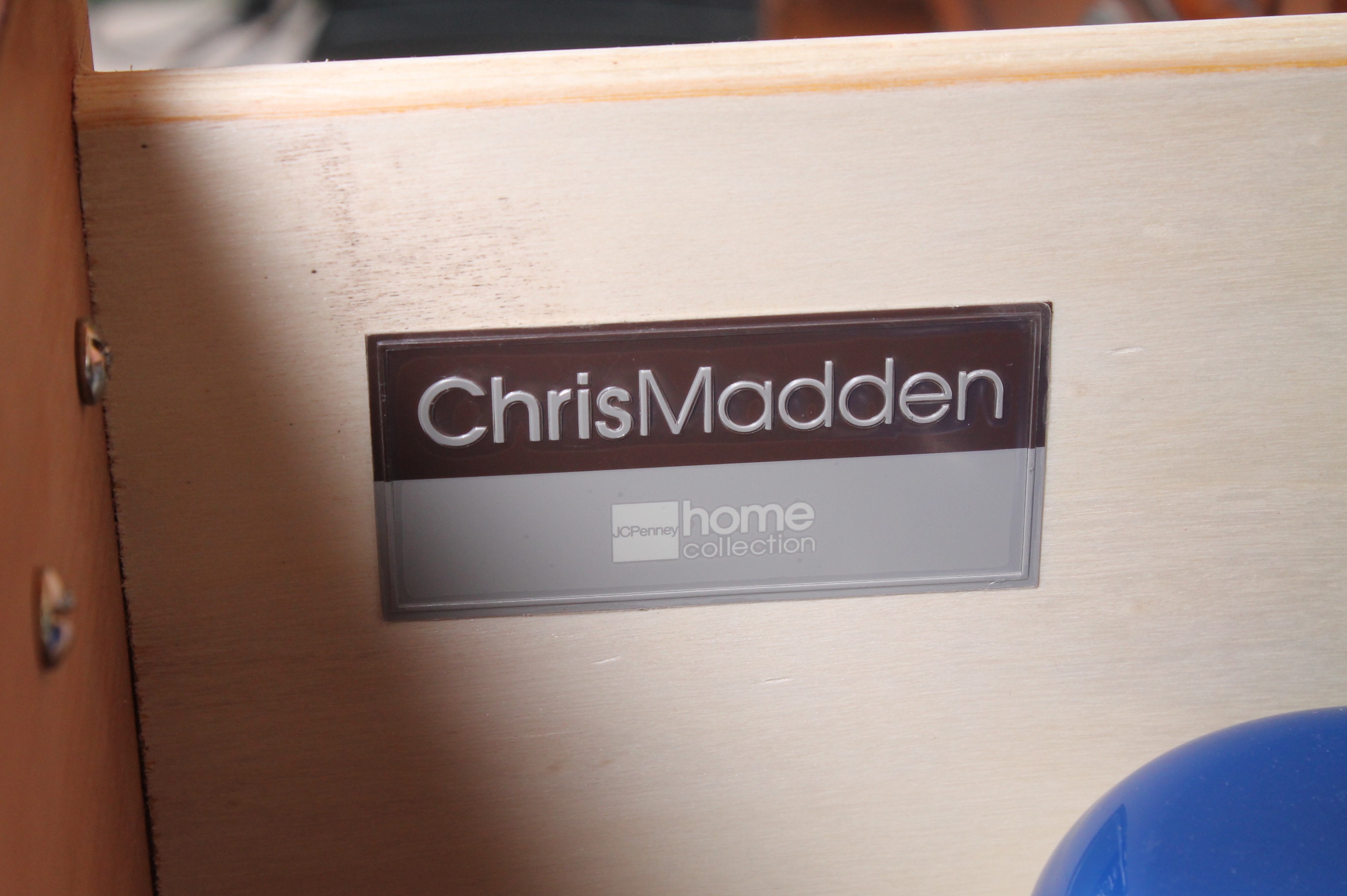 Pair of Chris Madden Wood Veneer Side Tables