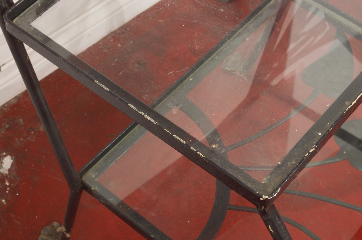 Painted Black Metal Patio Set