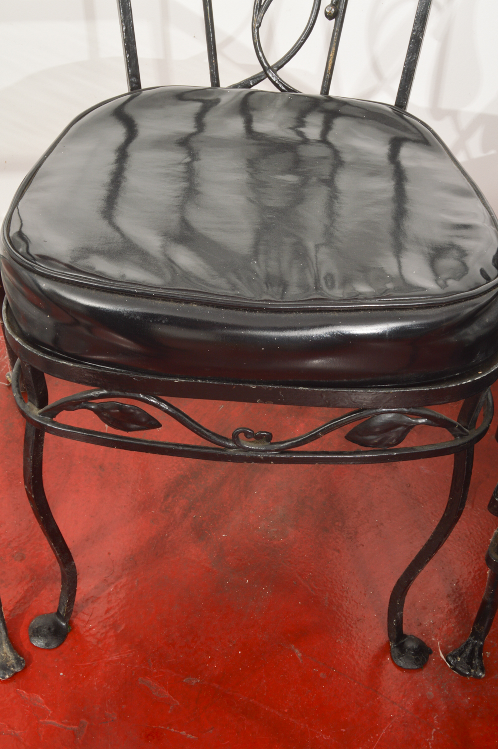 Painted Black Metal Patio Set