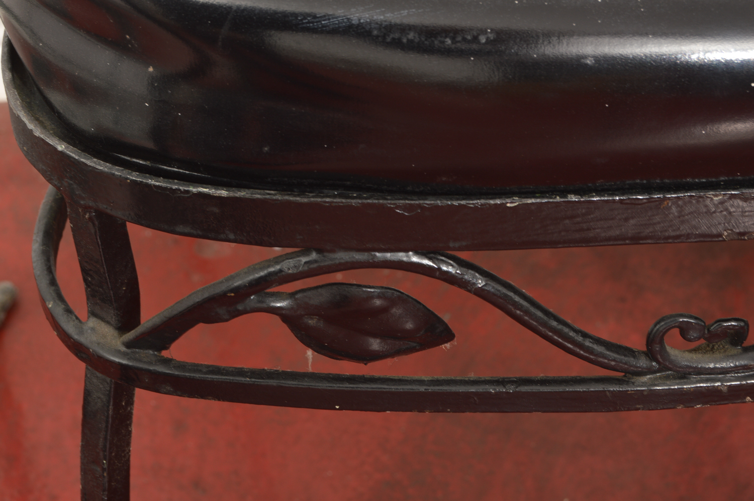 Painted Black Metal Patio Set