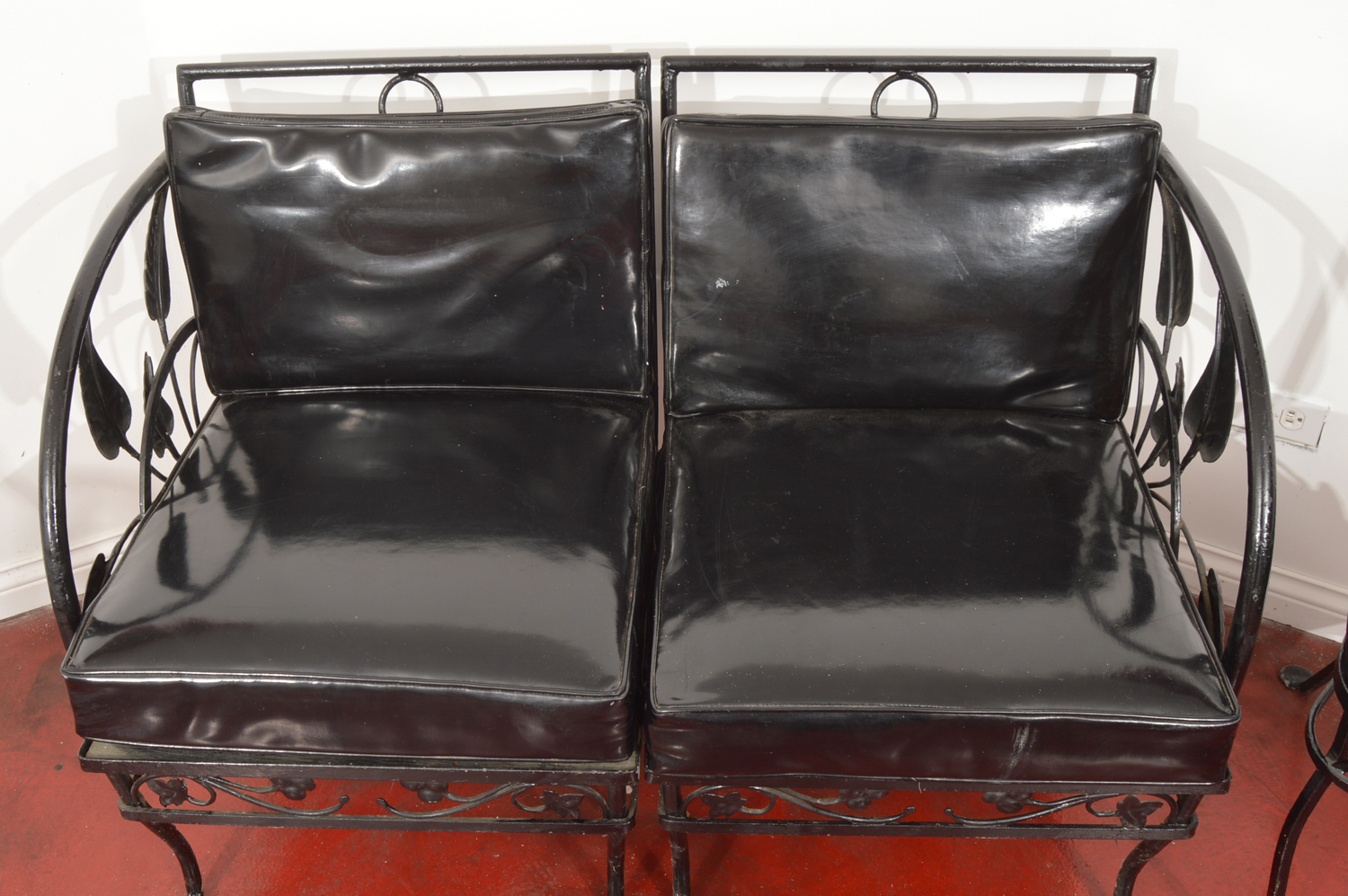 Painted Black Metal Patio Set