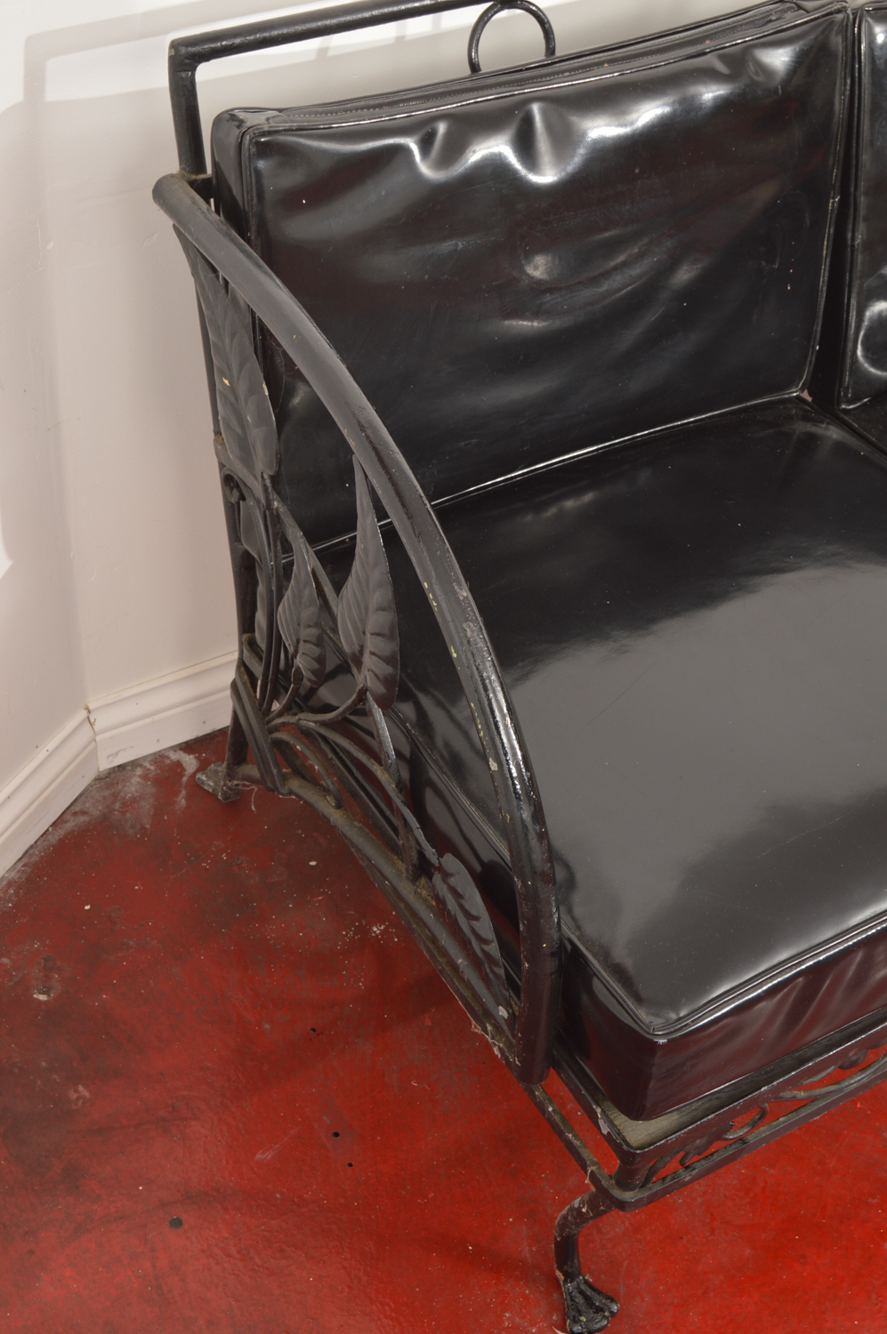 Painted Black Metal Patio Set