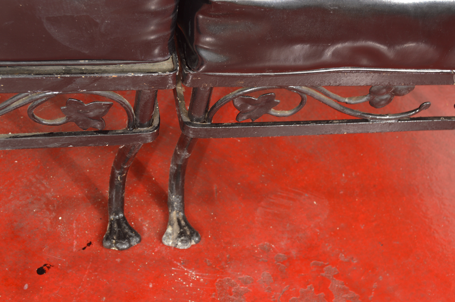 Painted Black Metal Patio Set