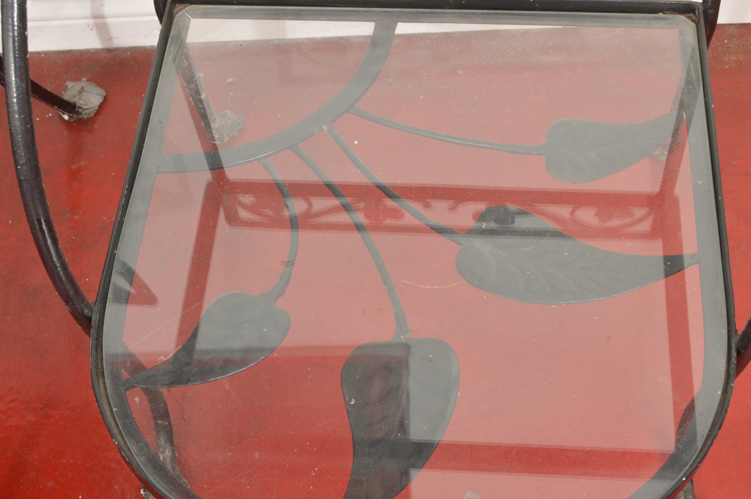 Painted Black Metal Patio Set