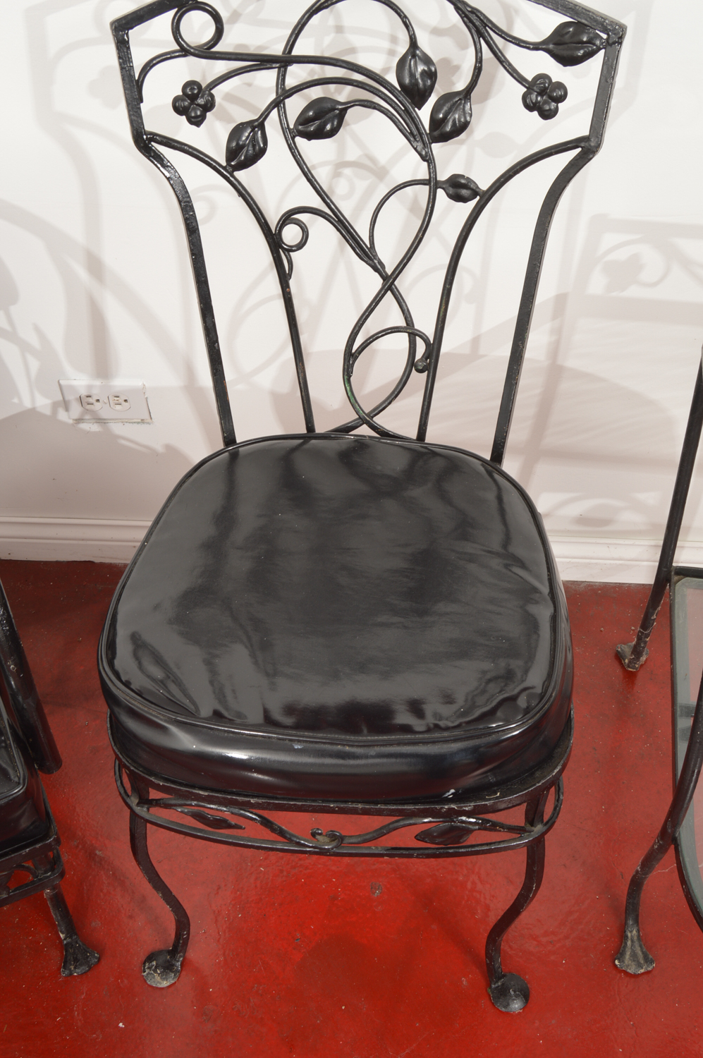 Painted Black Metal Patio Set