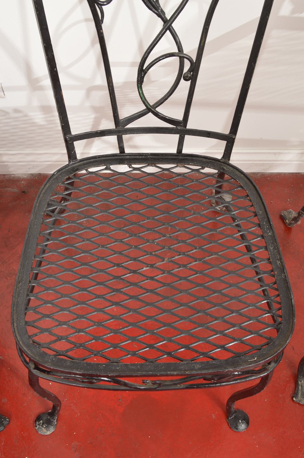 Painted Black Metal Patio Set