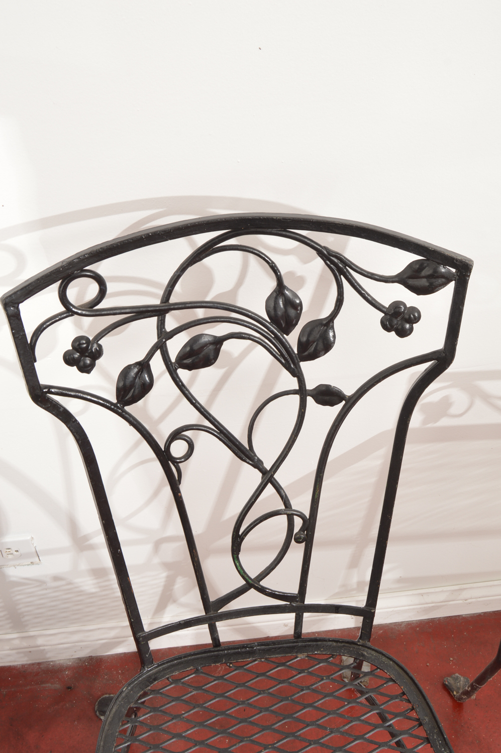 Painted Black Metal Patio Set