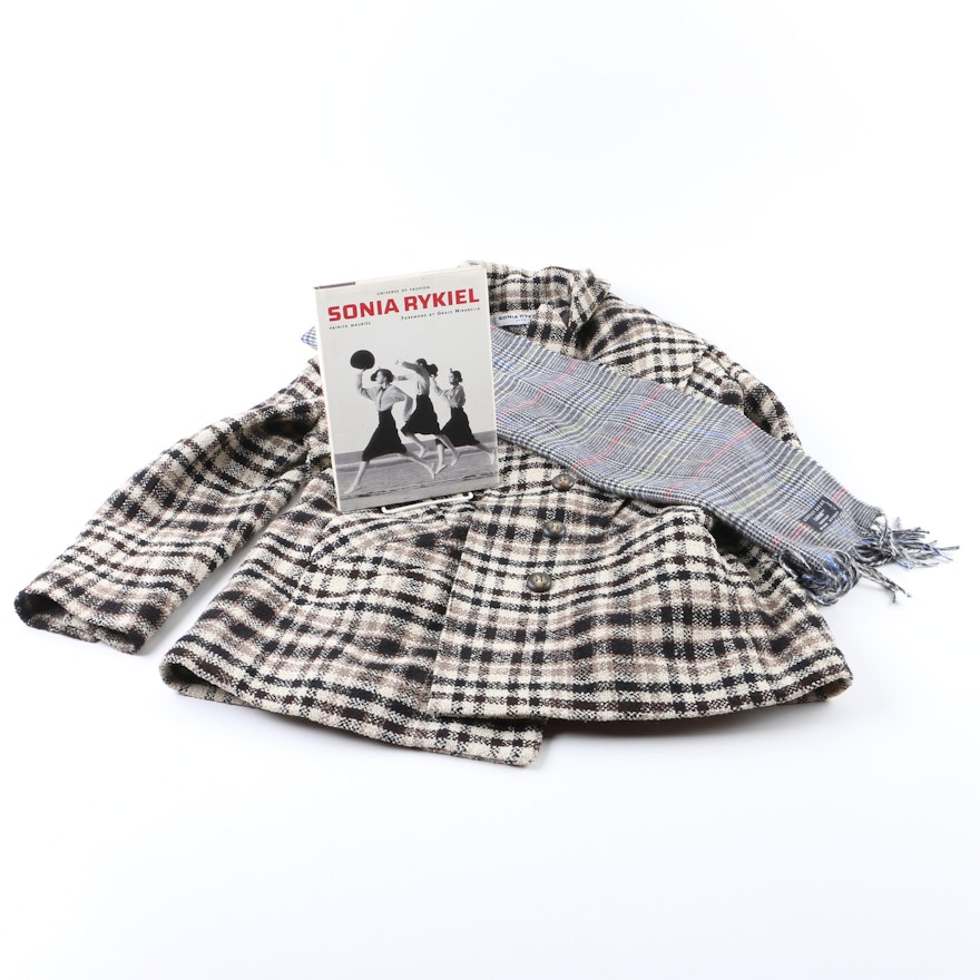 Sonia Rykiel of Paris Coat and Coffee Table Book with Geoffrey Beene Scarf