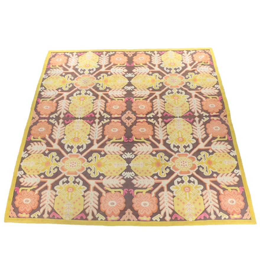 Hand-Knotted Textured Wool Area Rug