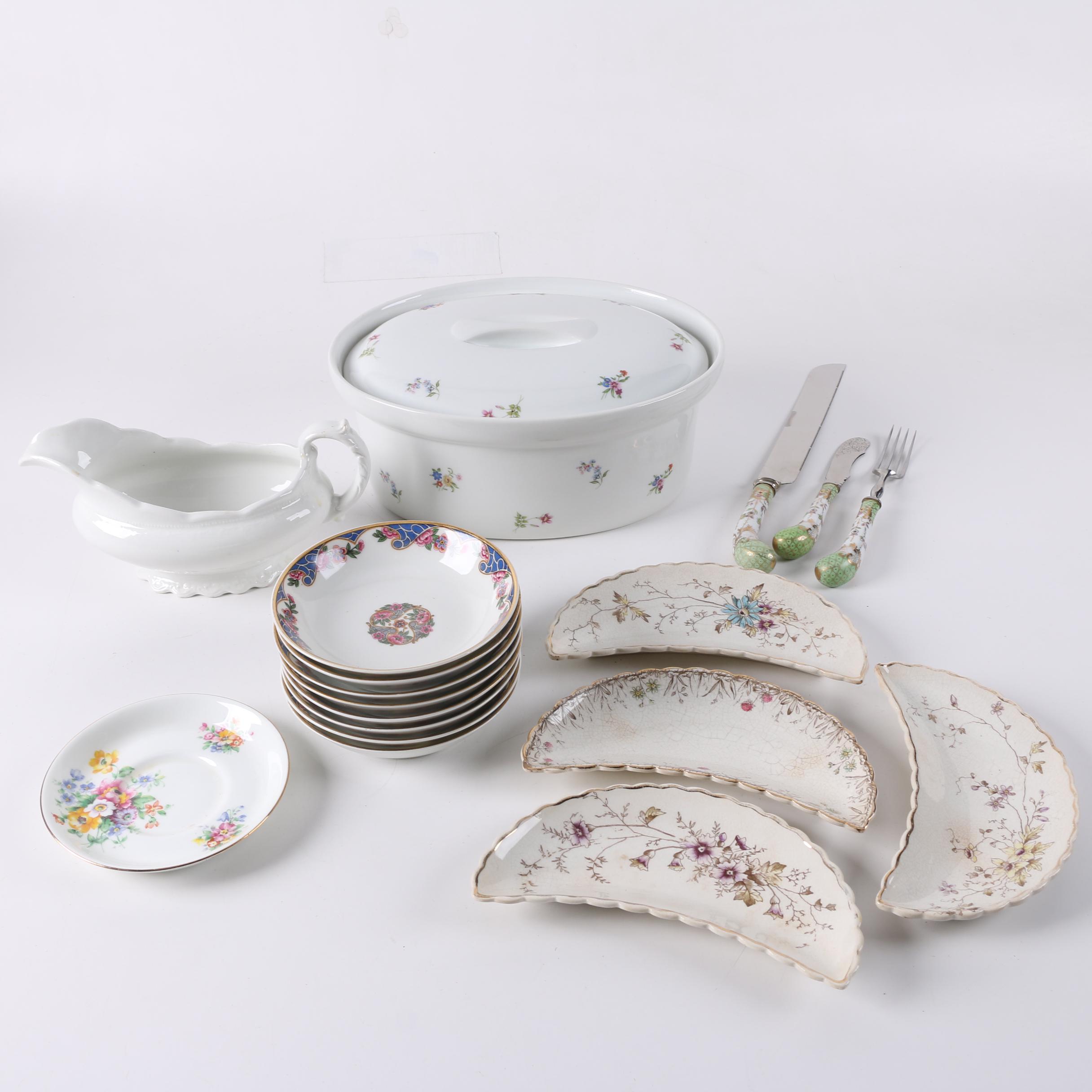 Serveware Including Vintage W. H. Grindley & Co. ca. 1914-25