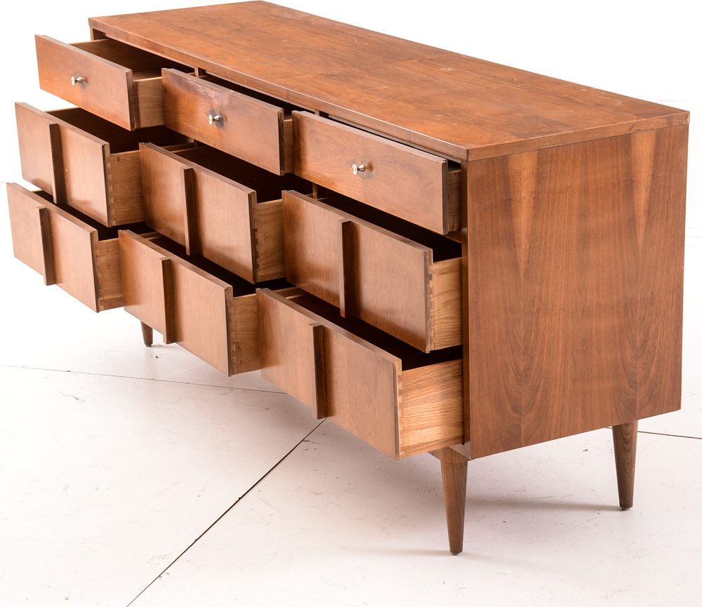 Mid Century Modern Walnut Dresser