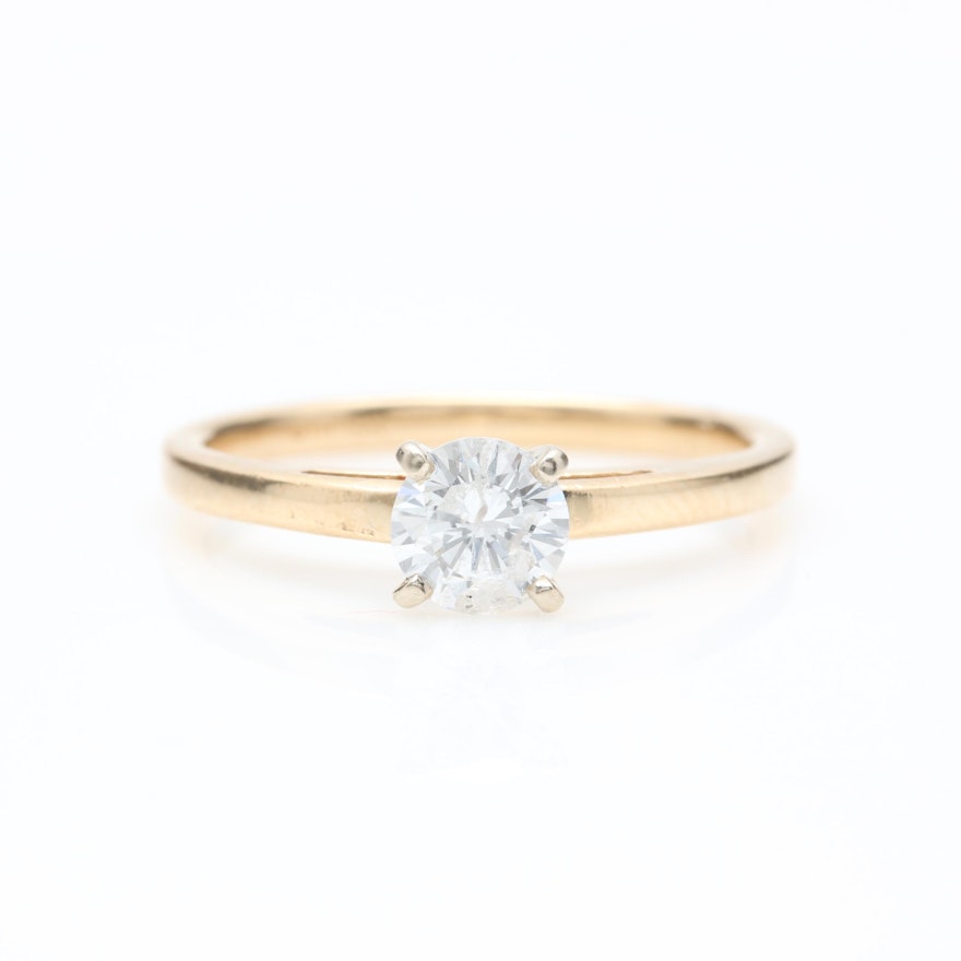 14K Yellow Gold Diamond Ring