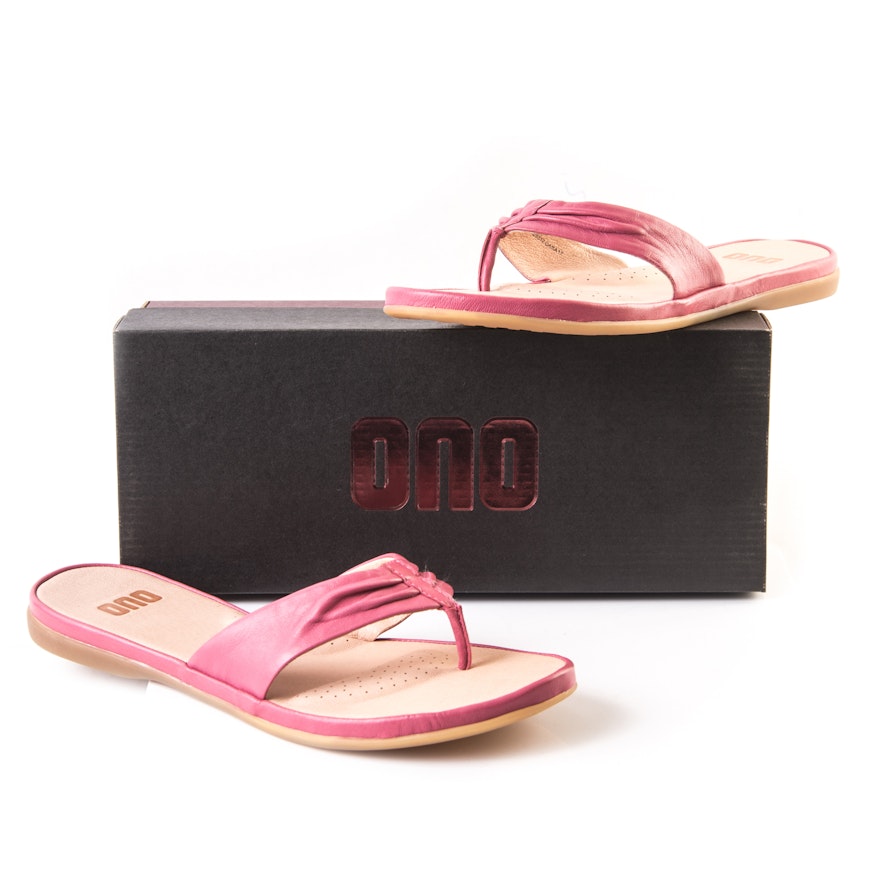 Ono "Liv" Pink Leather Sandals