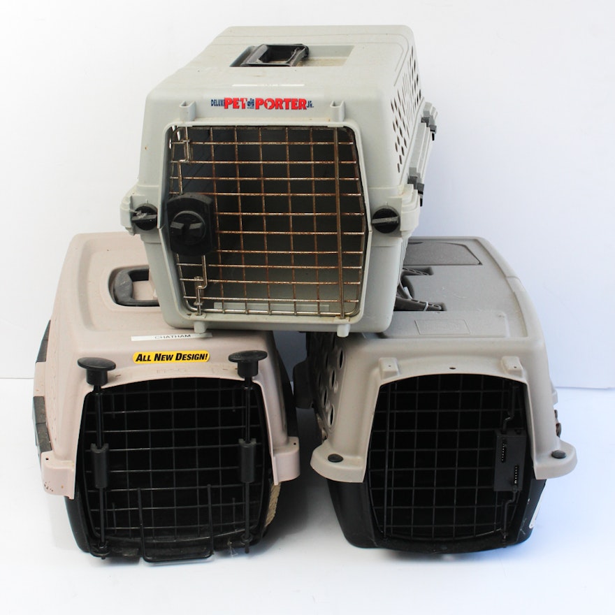 Three Portable Pet Carriers