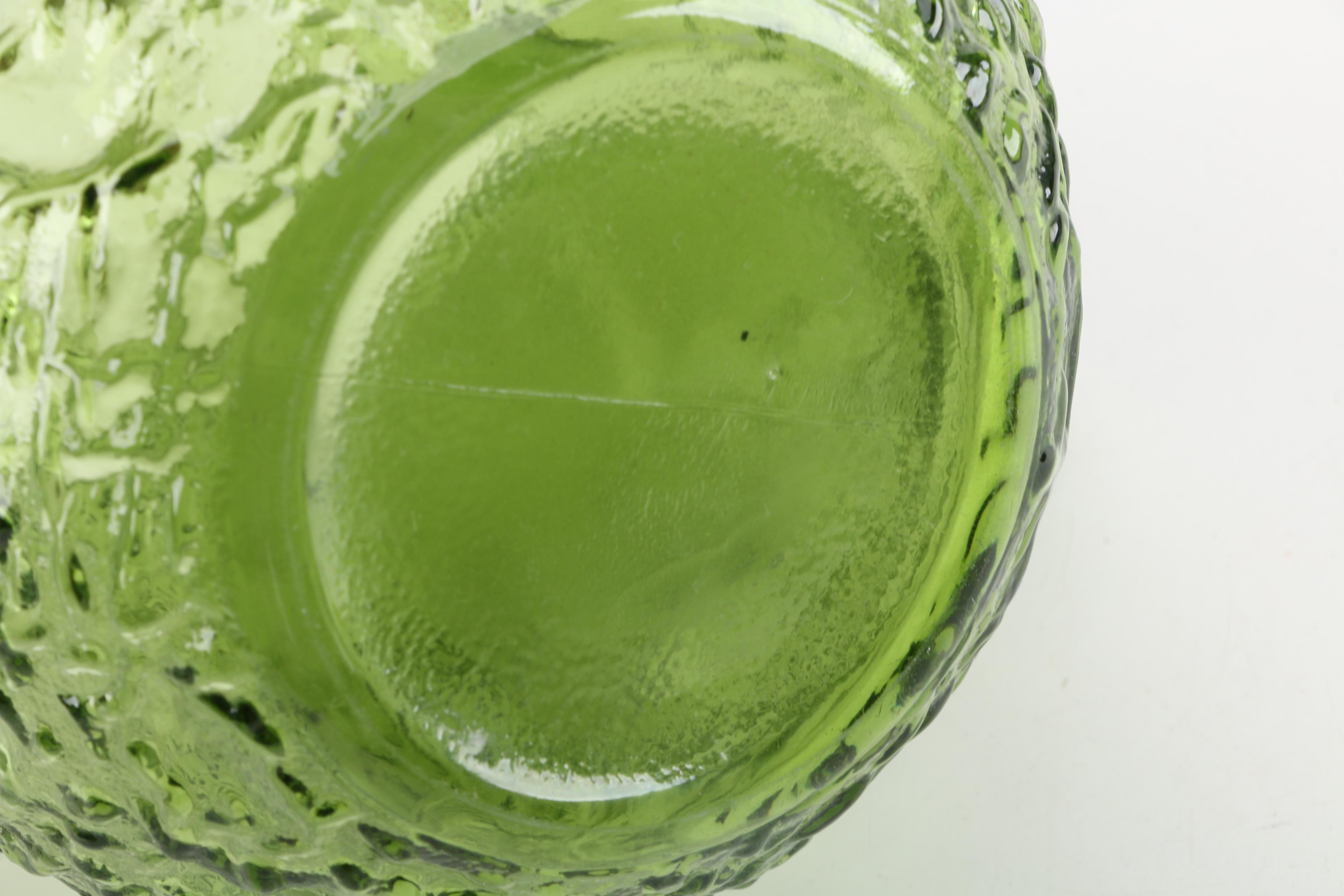 Anchor Hocking "Milano" Avocado Glass Pitcher Set with Compote