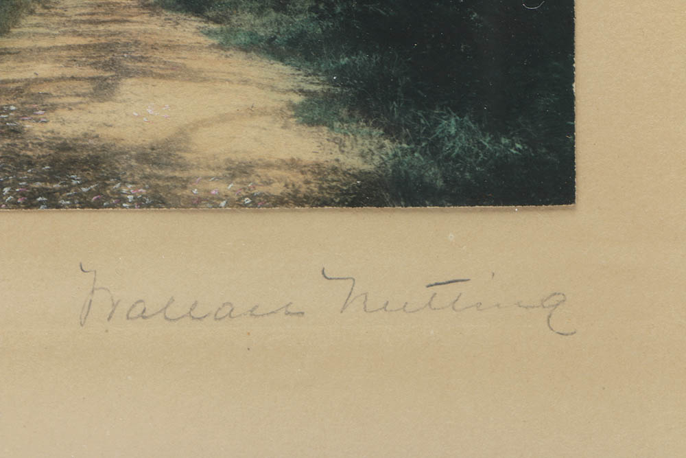 Wallace Nutting Hand-Colored Photograph "Honeymoon Drive"