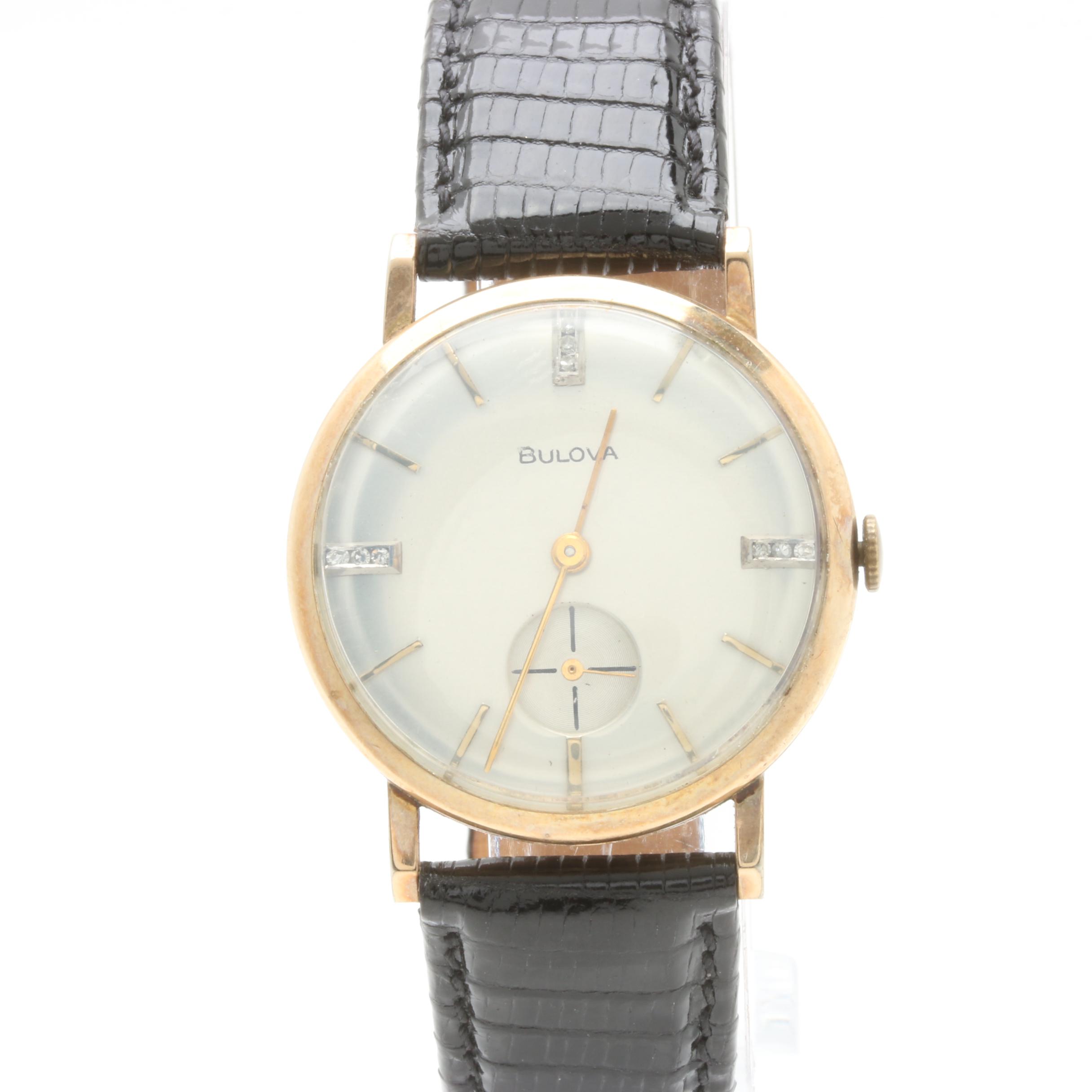 Bulova Gold Plate Diamond Watch