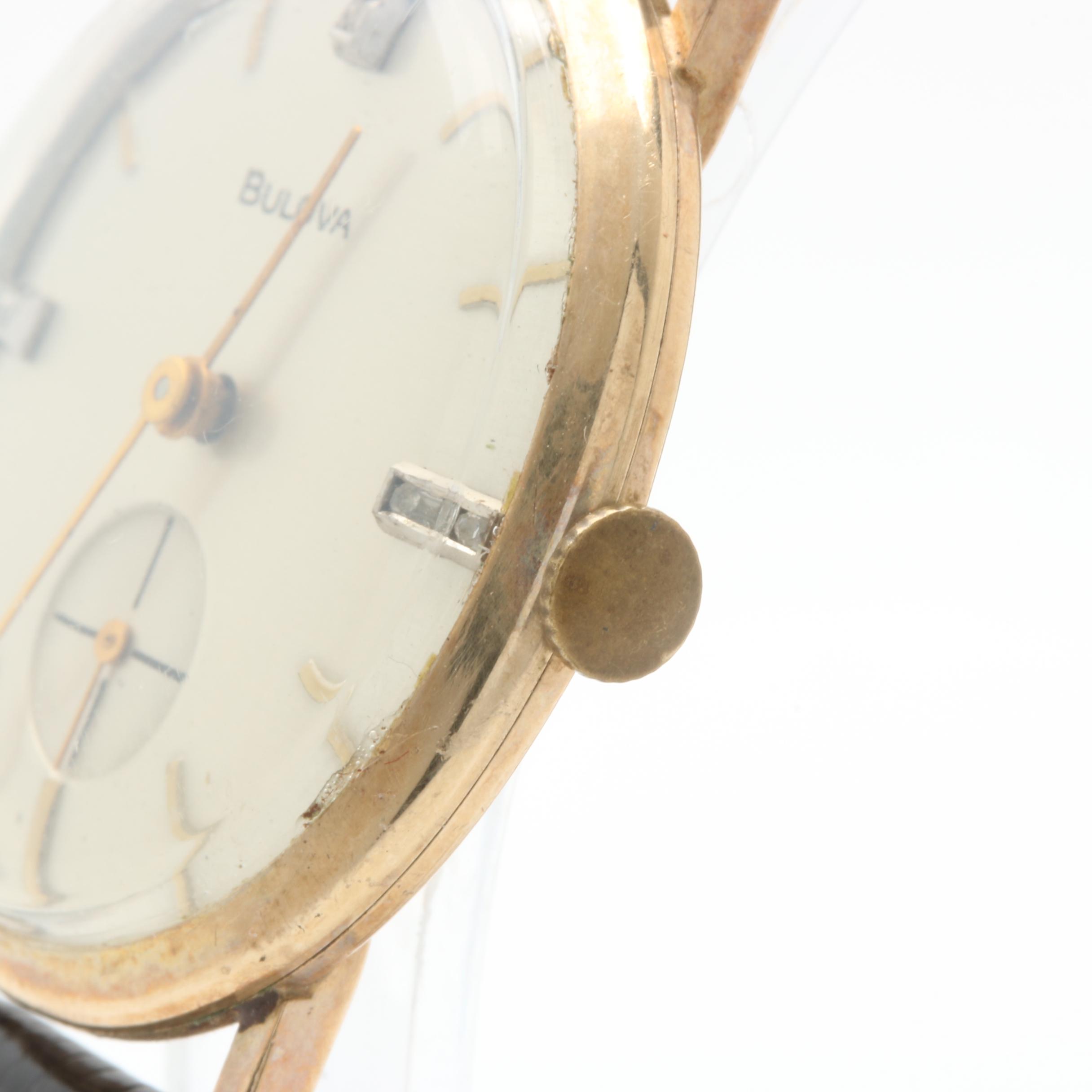 Bulova Gold Plate Diamond Watch