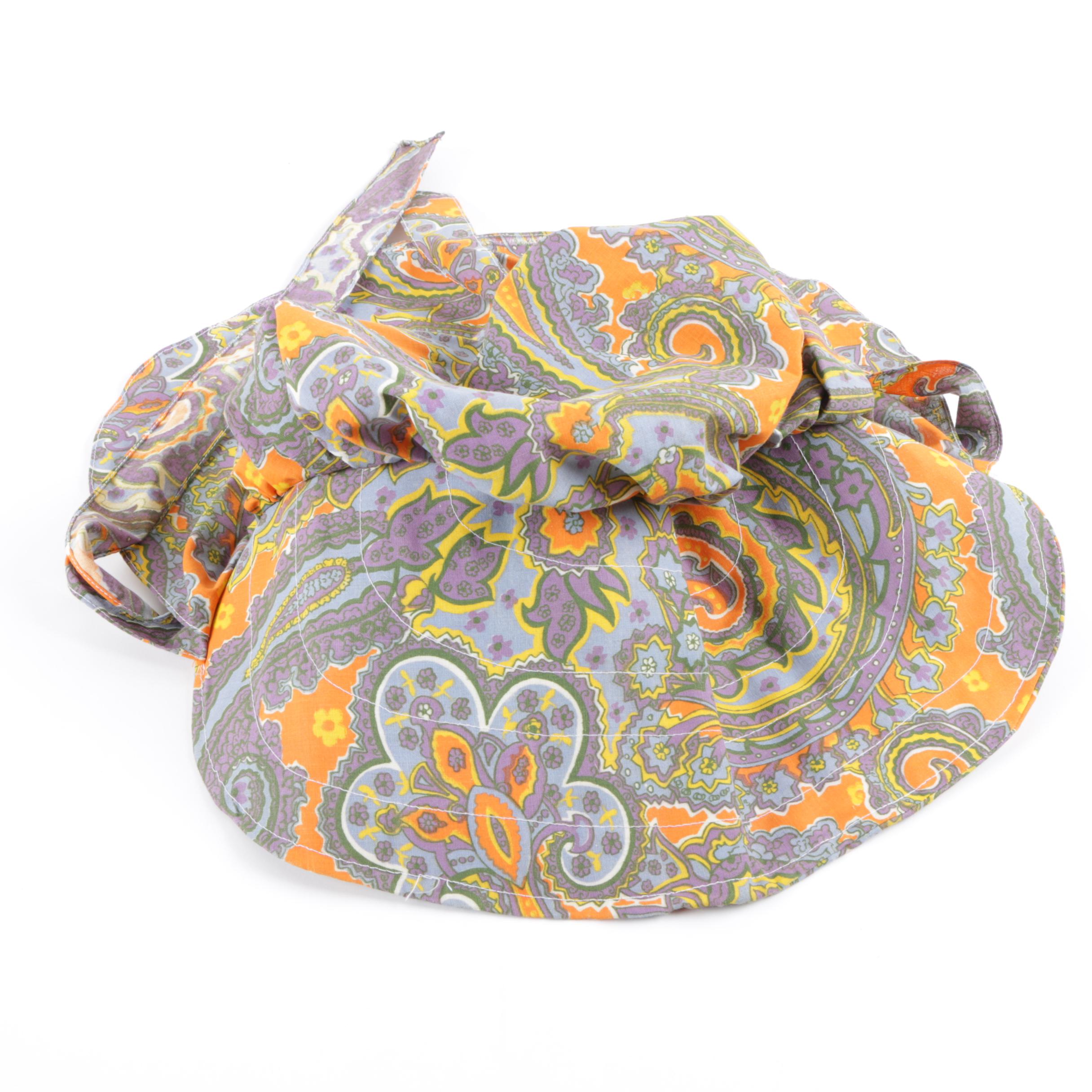 Antique Cotton Bonnet and Contemporary Bucket Hat