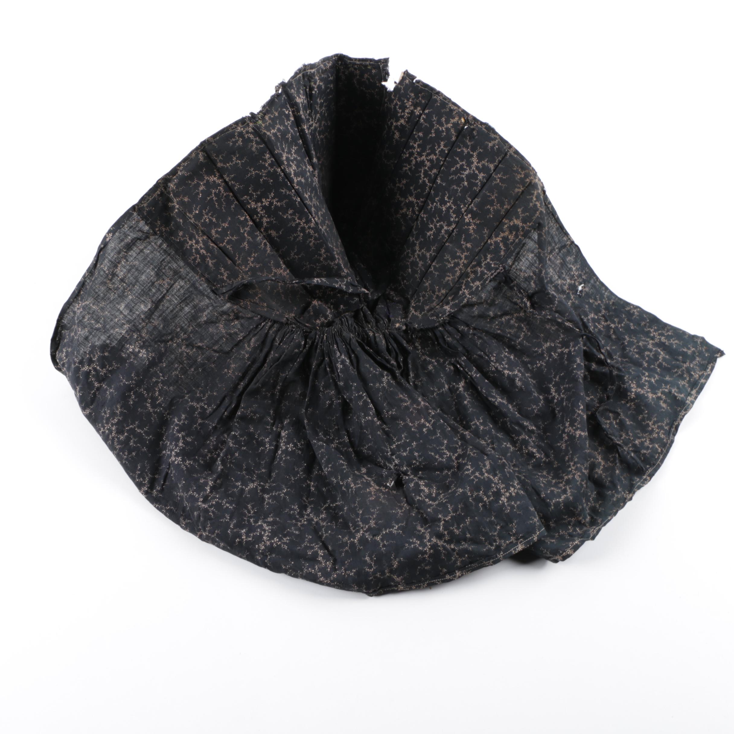 Antique Cotton Bonnet and Contemporary Bucket Hat