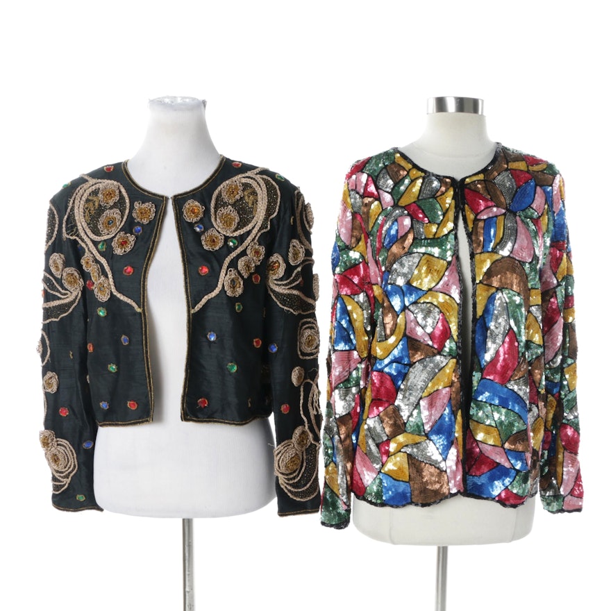 Women's Vintage Silk Jackets Including Lillie Rubin