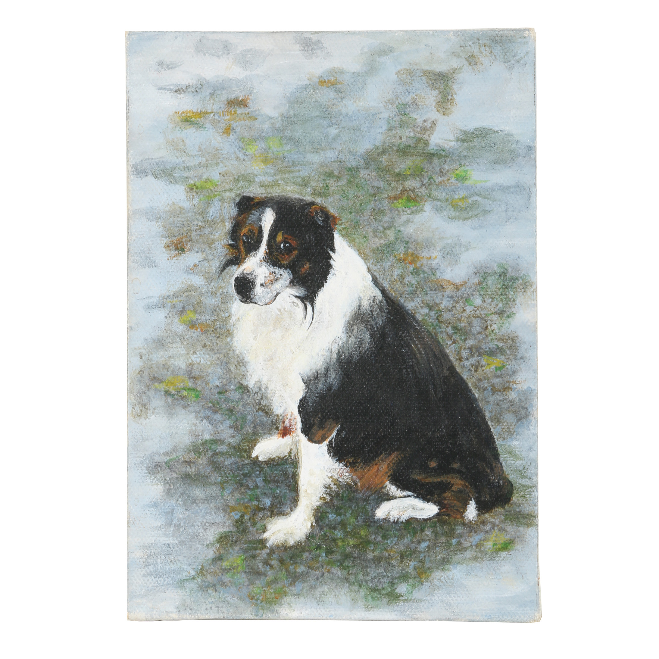 Paula McConnell Acrylic Painting "Elvie The Best Dog Ever"