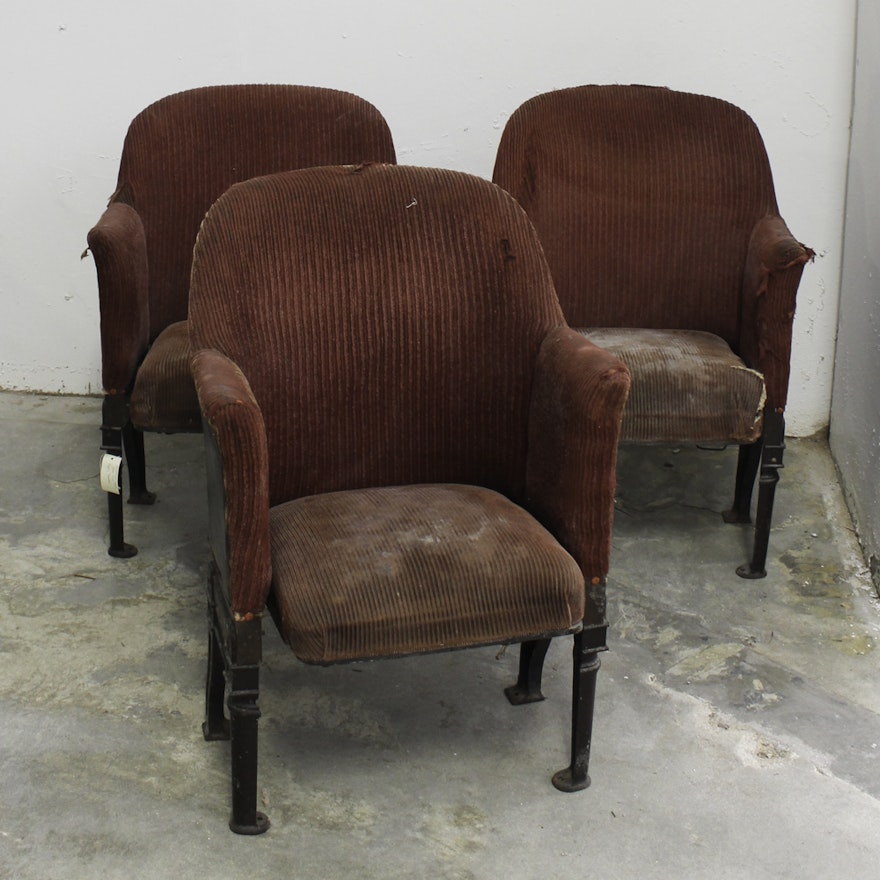 Vintage Upholstered Theater Seats