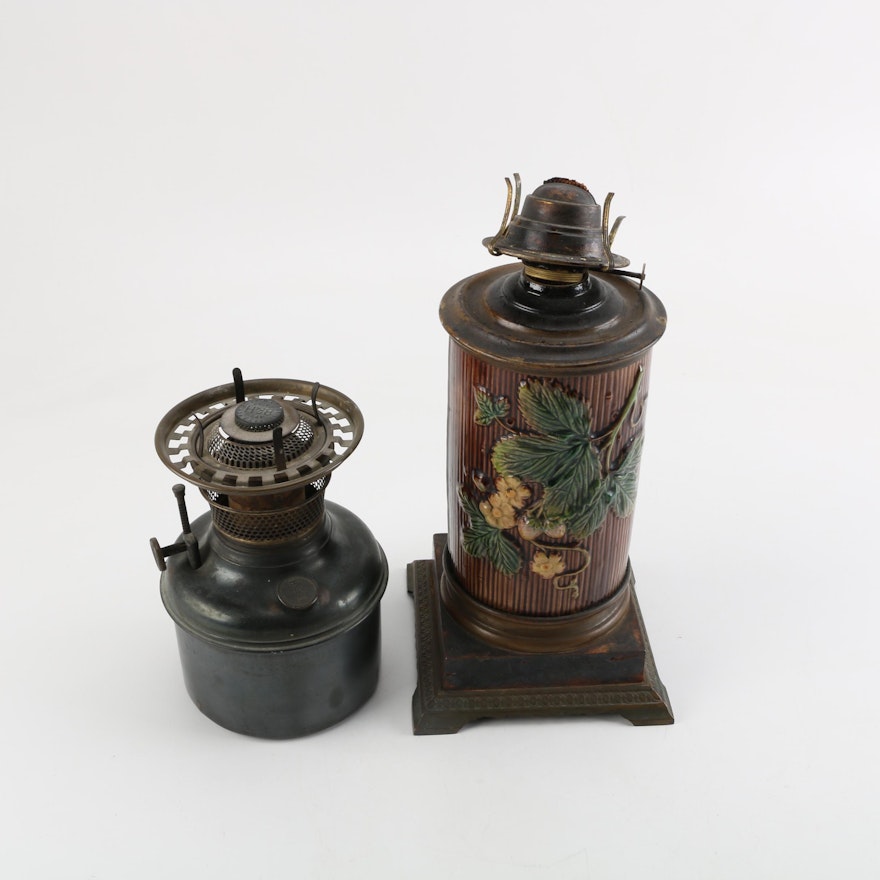 Pairing of Vintage Oil Lamps