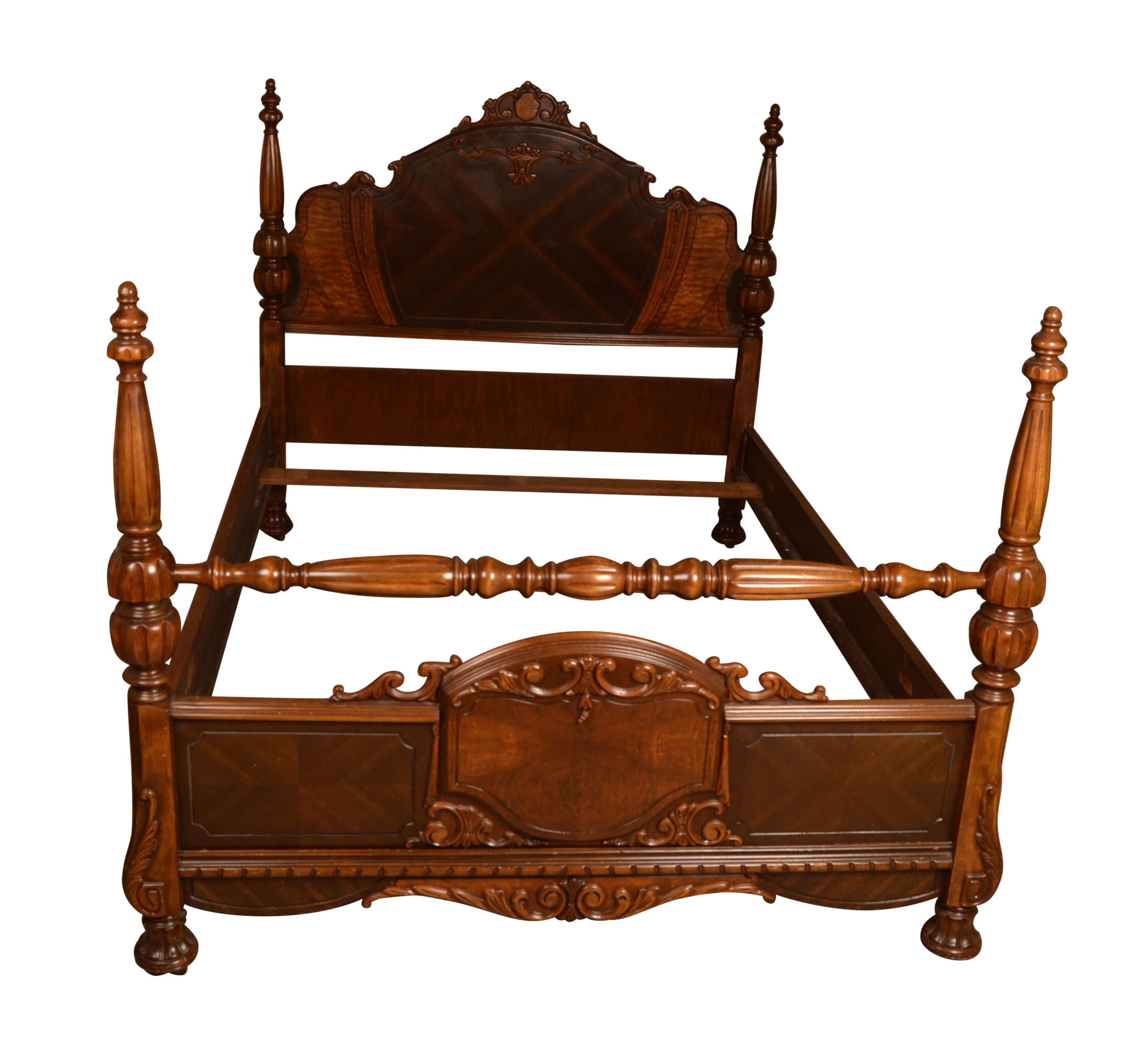 Victorian Style Full Size Wood Bed Frame