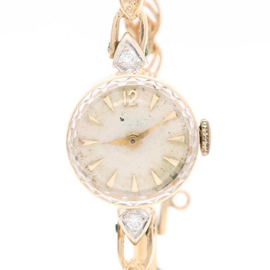 Girard-Perregaux 14K Yellow Gold Diamond Wristwatch