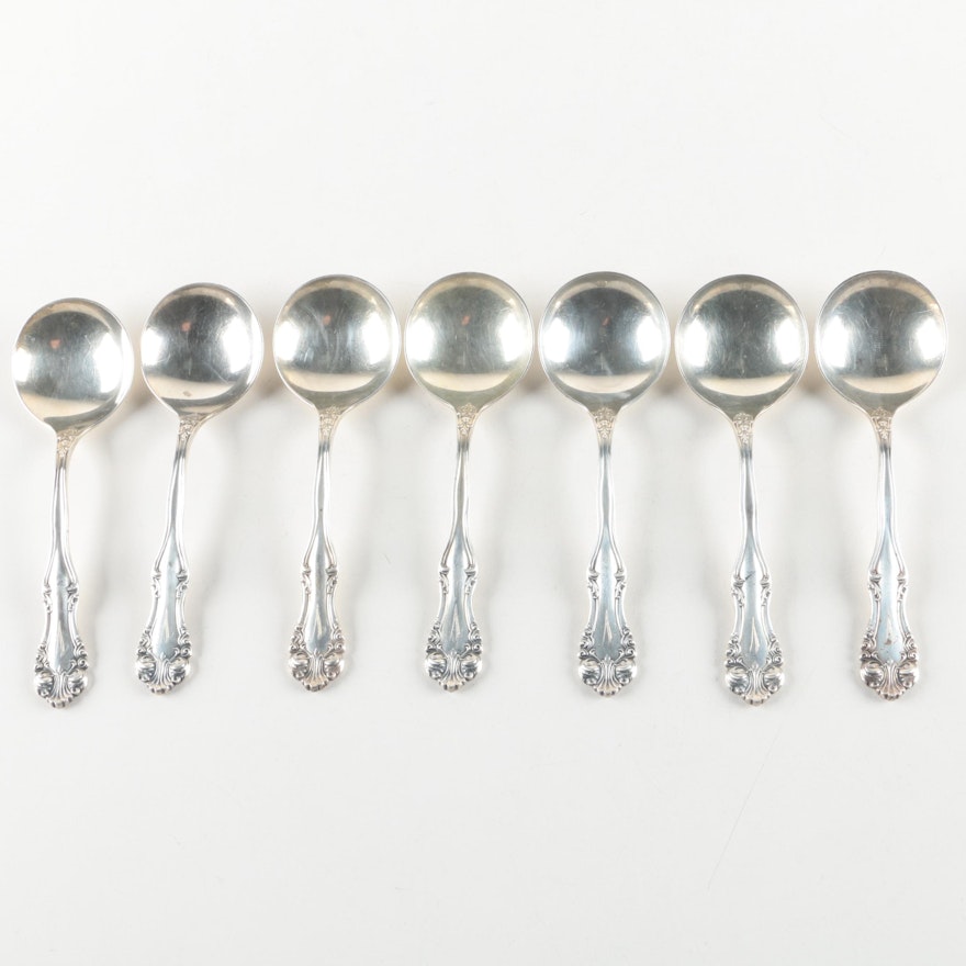 Frank W. Smith Silver Co. "George VI" Sterling Silver Soup Spoons