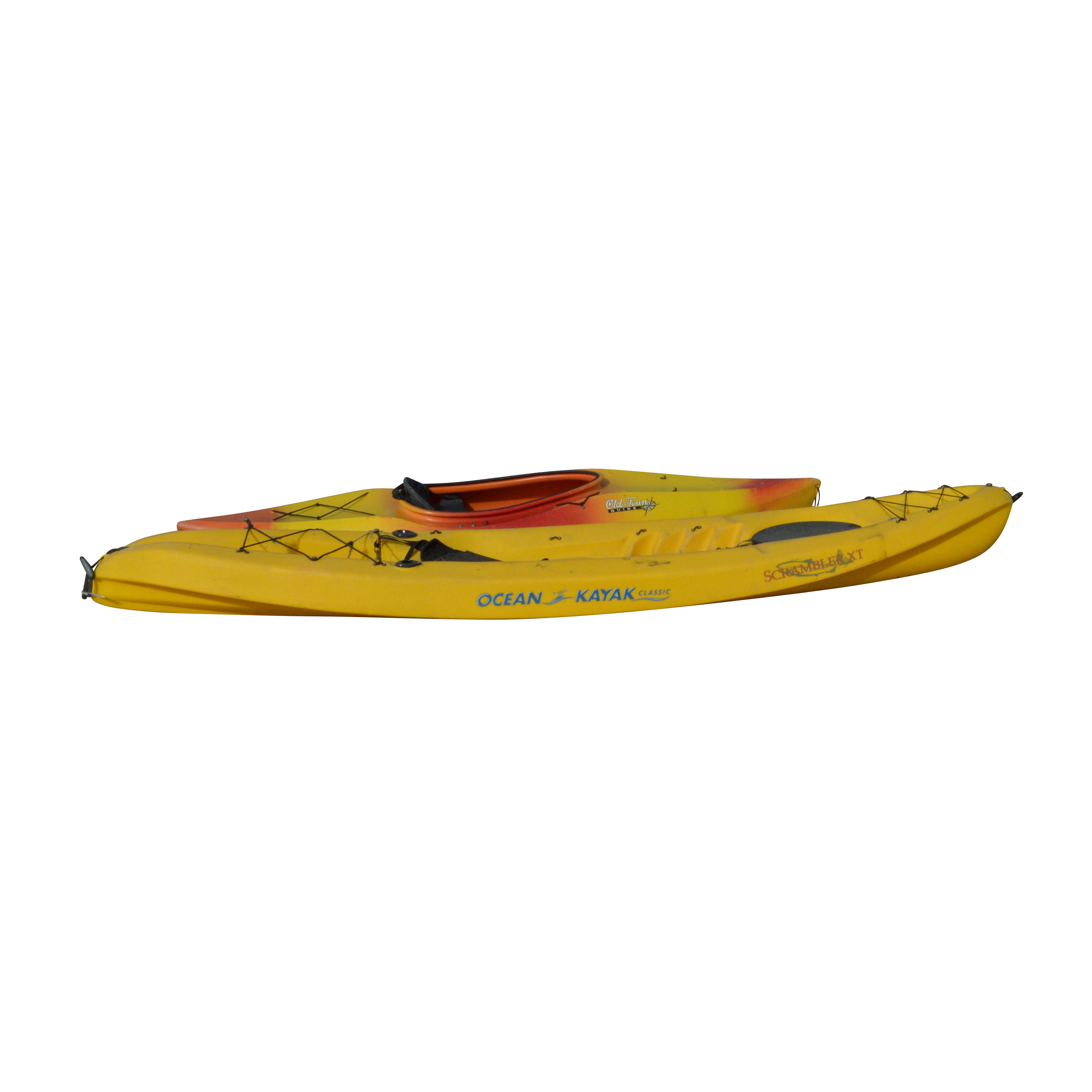 Ocean Kayak Classic "Scrambler XT" and Old Town "Guide" Kayaks
